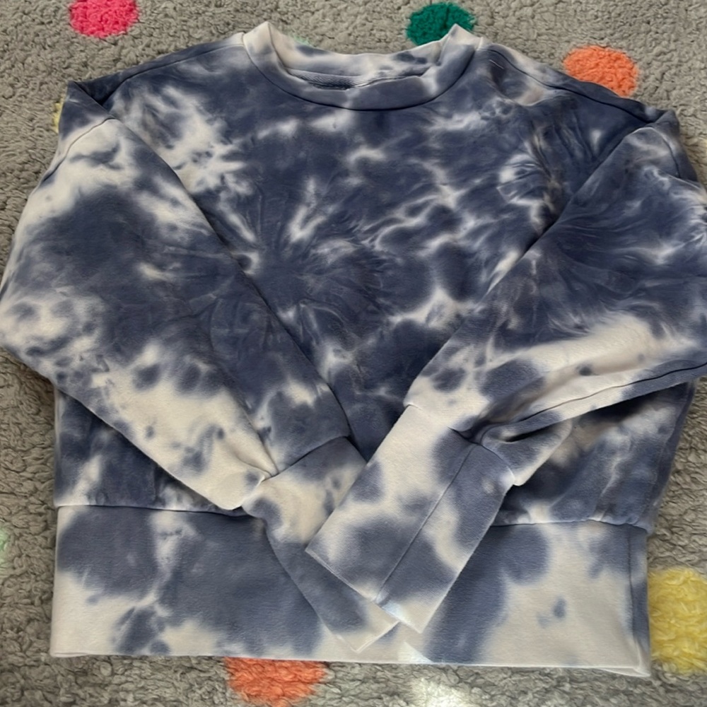 Old Navy Womens Cropped Tie Dye Crew Neck